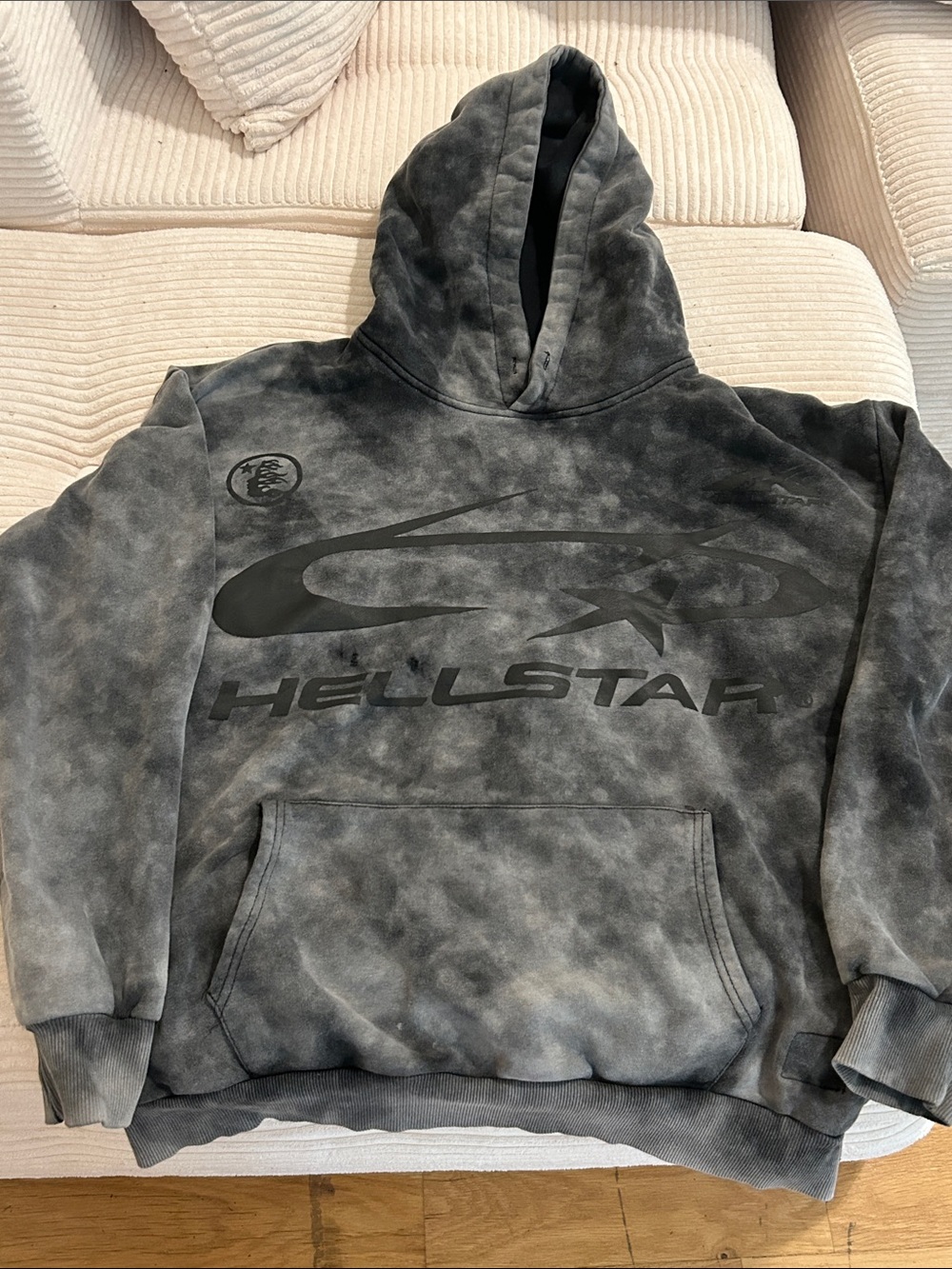 Hellstar Kids' Black Tie-Dye Logo Hoodie